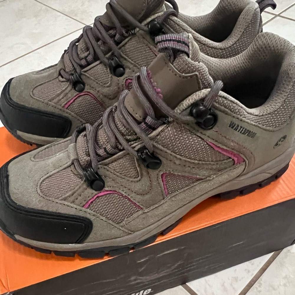 Women's Snohomish Low Waterproof Hiking Shoe in Stone-Berry